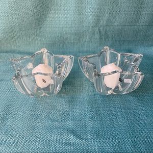 Vintage WMF Starflower 24% Lead Crystal Votives Set of two